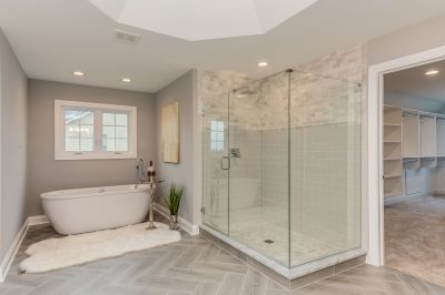 Walk-In Shower with Glass Walls